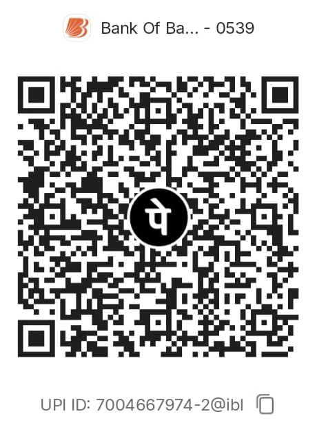 UPI QR code to donate to Sid World